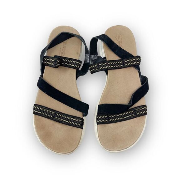 Skechers Black Open Toe Sling Back Sandals Women’s Size 11 - Picture 3 of 10